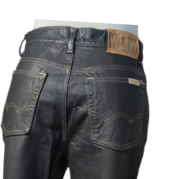 * NEW* W &W Wash & Wear Men's Genuine Leather Size 28 - Picture 8 of 16